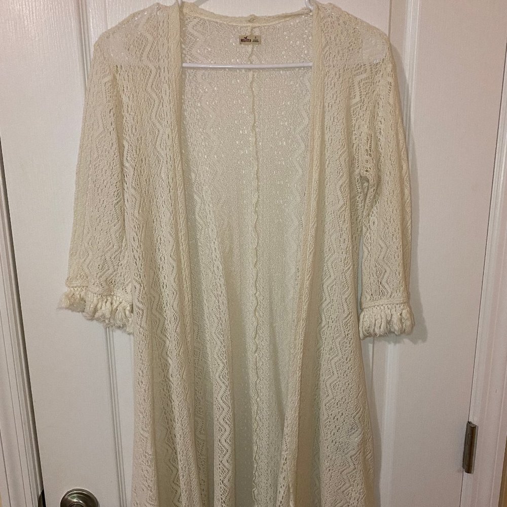 Small Cream Hollister Knit Cardigan